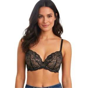 Victoria’s Secret Black Lace Bra Size 34DD